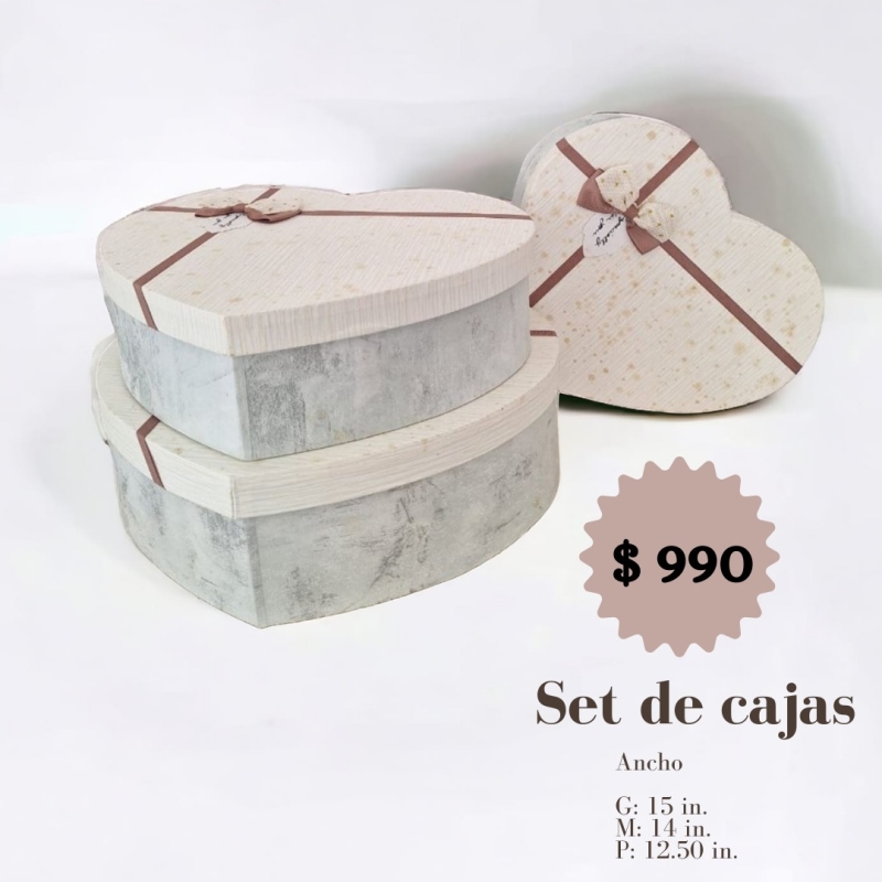 Caja Corazón Con Lazo 
