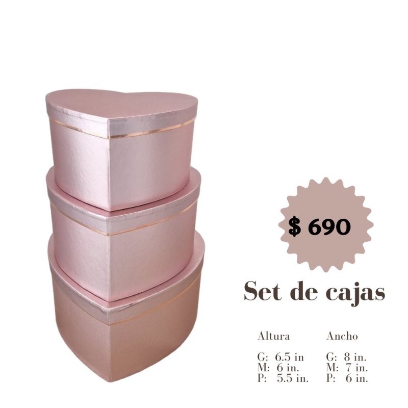 Caja Corazón Rosada 