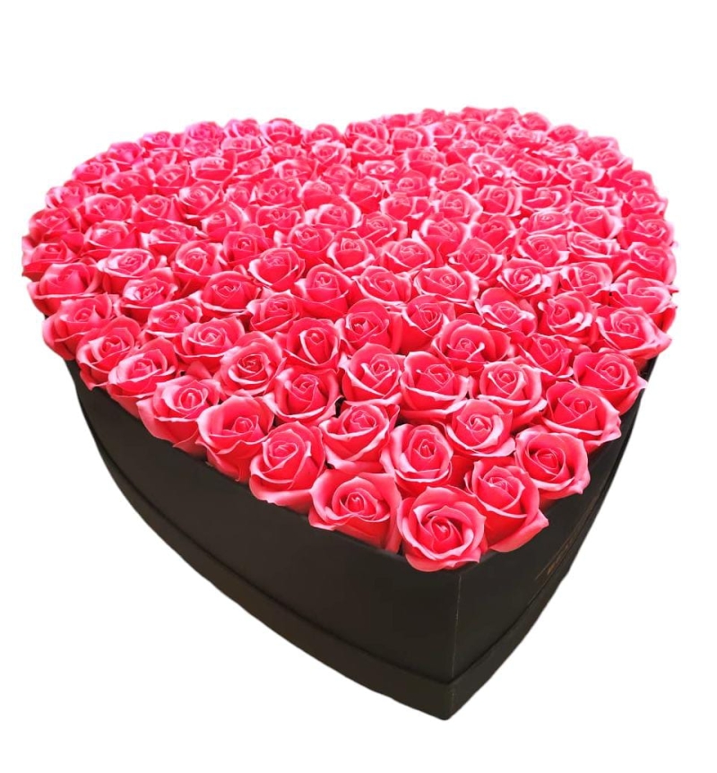 Caja Corazón de 200 Rosas