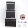 Set de 3 cajas negras 